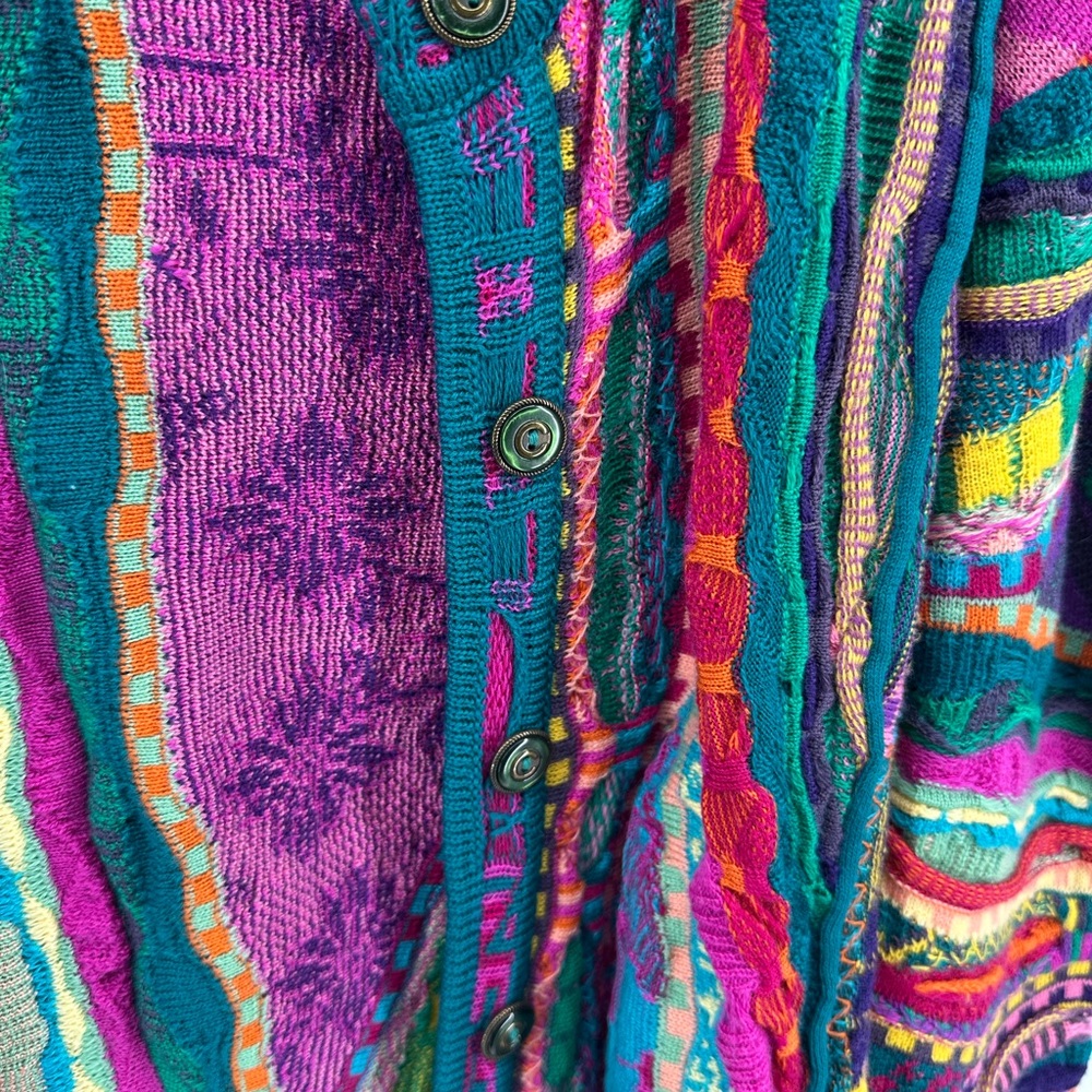 COOGI Vintage Multicolor Women's Cardigan Sweater - Picture 4 of 12